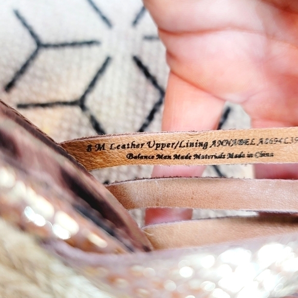 Sam Edelman Annabel Gold Wedge Espadrilles, sz 8 - Picture 12 of 13